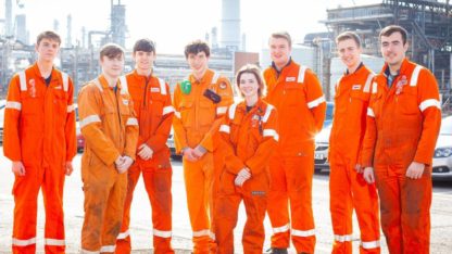 With Essar Oil (UK) developing the UK’s first low carbon refinery future workforce needs have also been considered, with fifteen apprentices completing training.