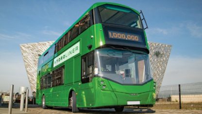 Significant landmark in transport decarbonisation as Wrightbus zero-emission hydrogen double deckers clock up one million miles since entering service.