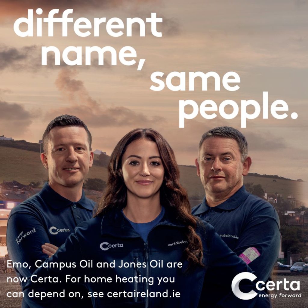 DCC Oil Ireland has announced a rebrand to Certa Ireland with all its consumer-facing brands adopting the new Certa brand.