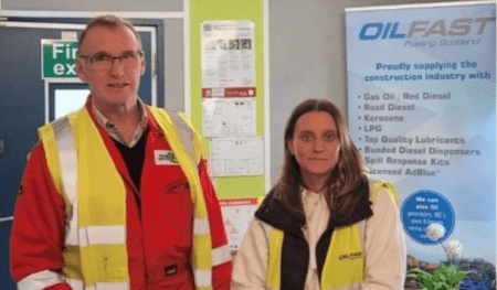 Fuel distributor Oilfast celebrates as depot supervisor passes forklift truck test