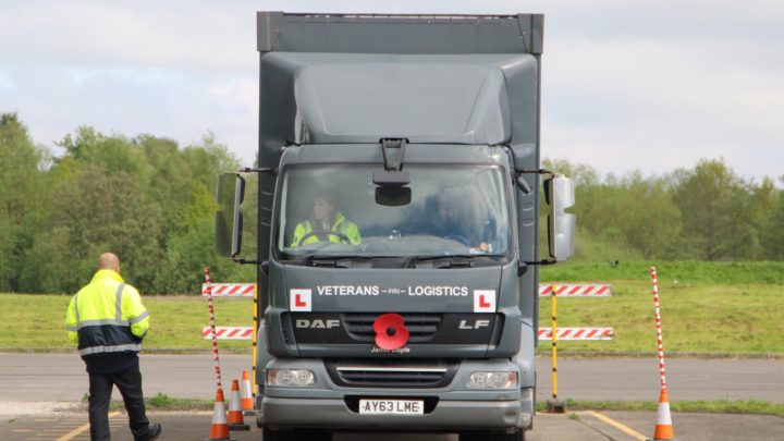 Angela Rayner MP impresses in Veteran’s HGV charity Truck Reverse Challenge