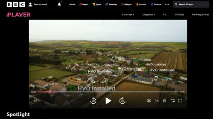 BBC News covers the Cornish village where properties have been converted to run on HVO.