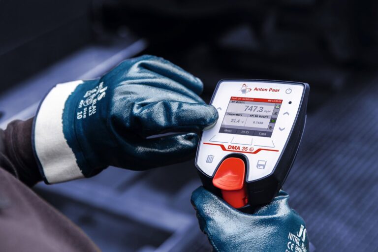 A portable density meter made for liquid fuel measurement in harsh environments.