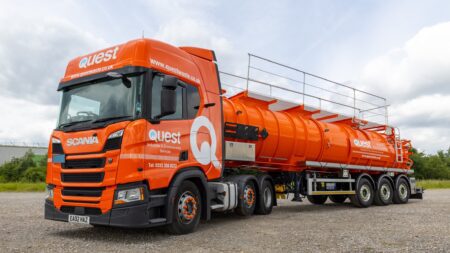 A new ADR tanker built for Quest Waste Management by RTN