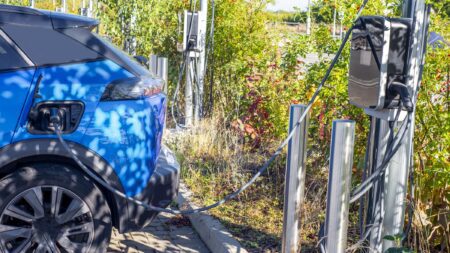 EV charging at a public charge point