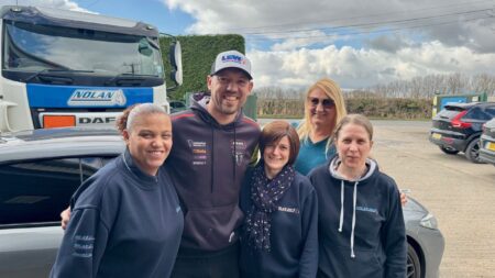TEam from Nolan OIls with Peter Hickman