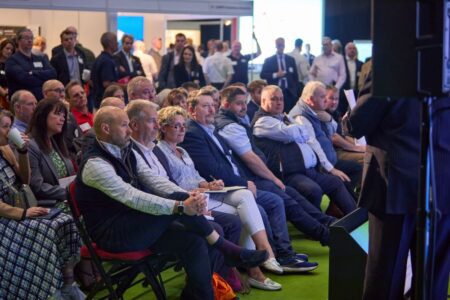 Speakers corner audience at UKIFDA Show 2025