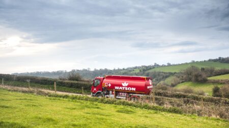 Watson Fuels tanker in countryside