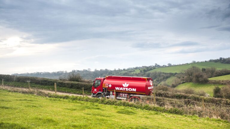 Watson Fuels tanker in countryside