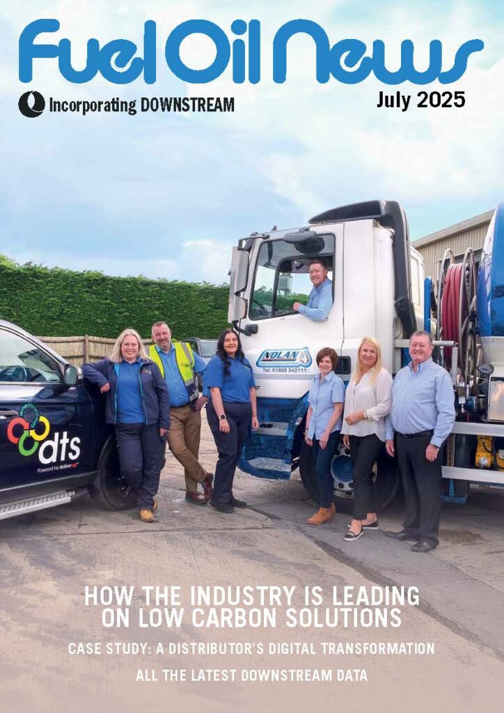 Front cover of Fuel Oil News magazine from July 2025 featuring Nolan Oils