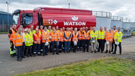 Watson Fuels team and fuel tanker at the Louth depot