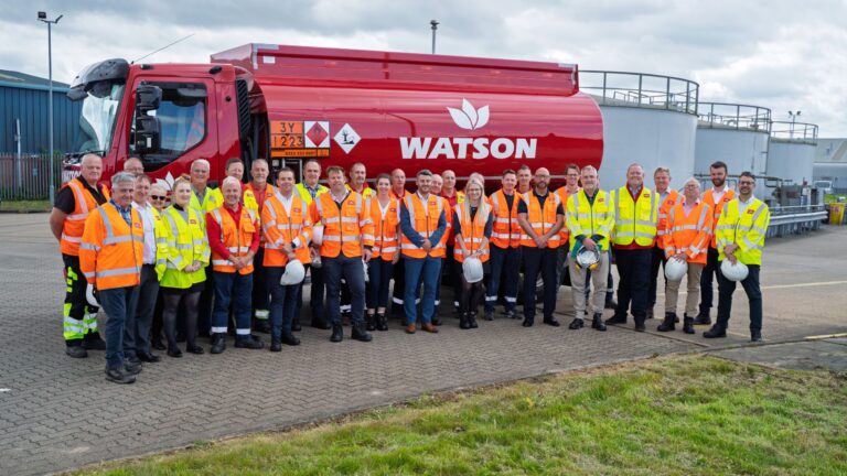 Watson Fuels team and fuel tanker at the Louth depot