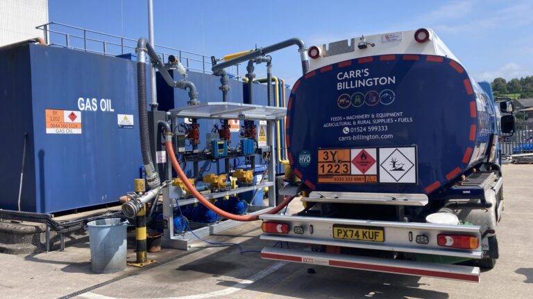 Carrs Billington tanker refilling in depot
