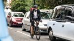 cyclist in London pollution