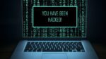 Internet crime concept. Display with message YOU HAVE BEEN HACKED