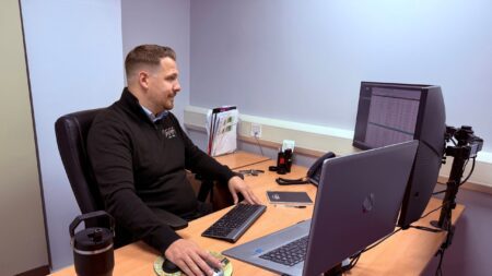 Chris Wilkie of Mechtronic at his desk