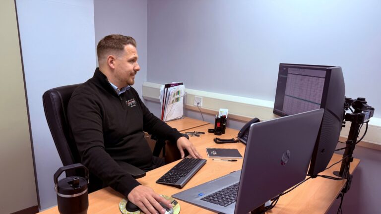 Chris Wilkie of Mechtronic at his desk