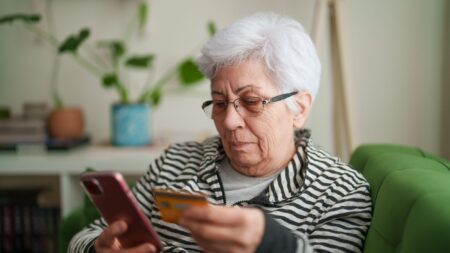 Image of woman ordering from online marketplace