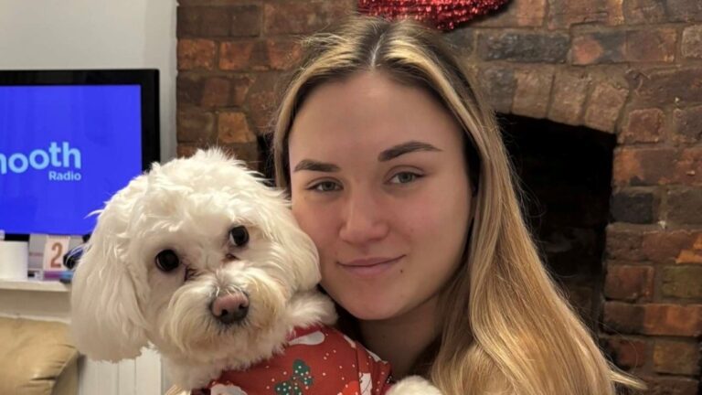 Cheyenne Lolley and her dog