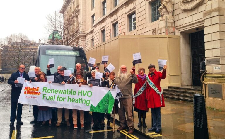 A delegation from Kehelland, Cornwall, takes their thoughts on future heating for rural communities to Westminster.