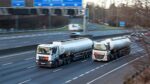 Fuel tankers on UK motorway