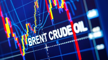 Brent crude oil price graph