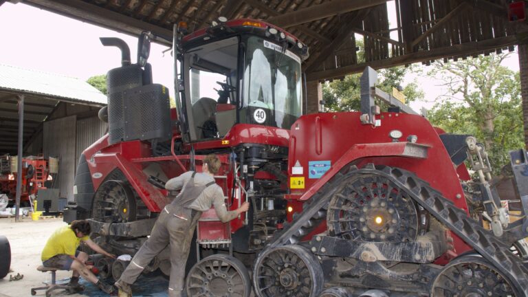tractor on Olly Harrison's farm