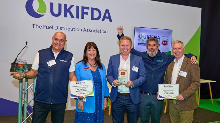 Watson Fuels and Cobo win UKIFDA innovation award with tanker safety solution.