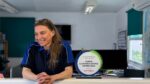 Andrea Williams with UKIFDA pictured with Customer Service Award trophy