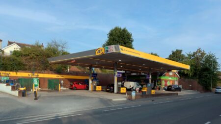 Aller Vale Service Station following the JET rebrand