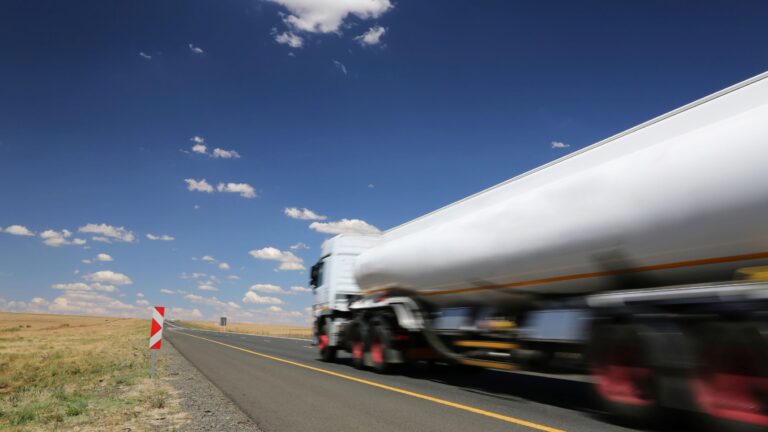 fuel tanker on road
