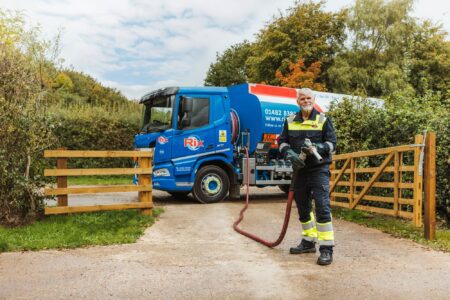 Ian Walters of Rix Petroleum with tanker