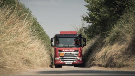 Image of Watson Fuels tanker on country lane